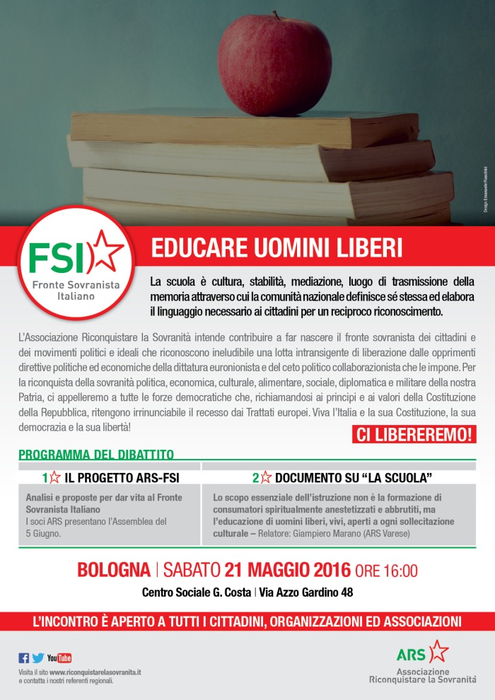 ARS FSI Volantino Scuola Bologna 21 Maggio [A4] (2)